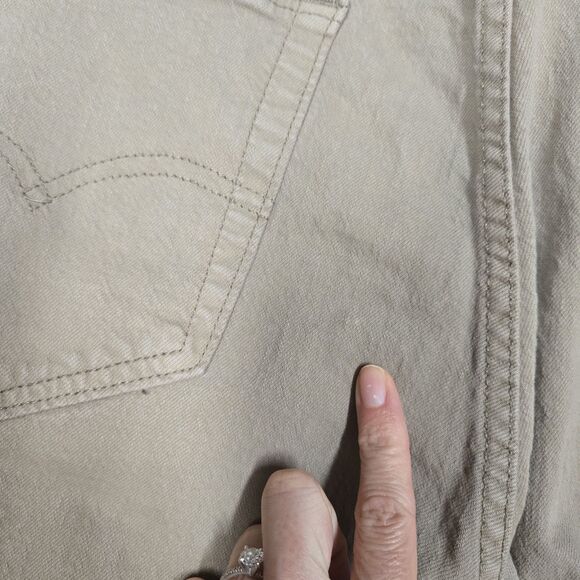 Levi’s 505 Men’s Jeans 30X30 Khaki Beige Tan Straight Leg Denim Fast Shipping! - Picture 7 of 10